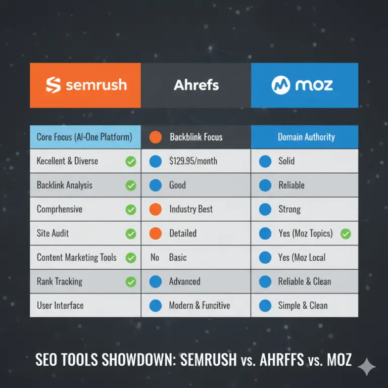 semrush Vs ahraf Vs moz